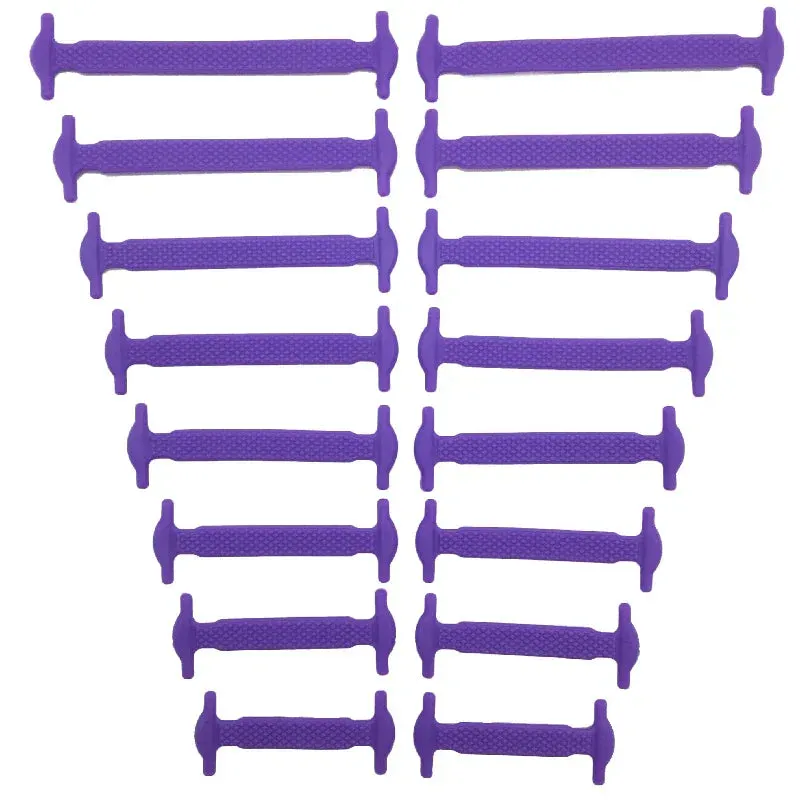 16pcs/lot Silicone  No Tie Shoelaces