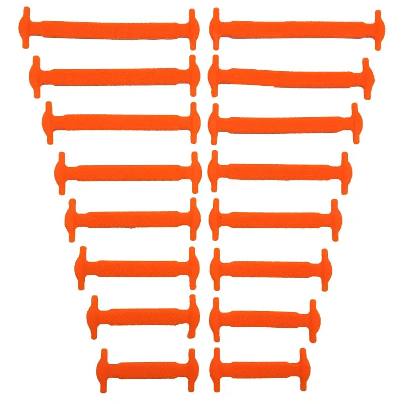16pcs/lot Silicone  No Tie Shoelaces