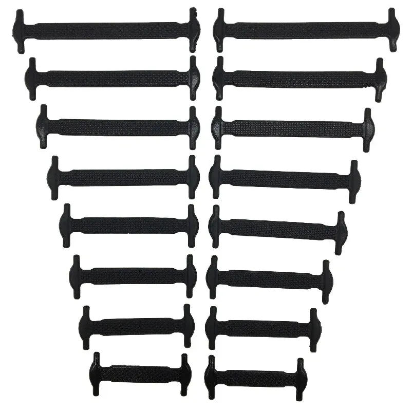 16pcs/lot Silicone  No Tie Shoelaces