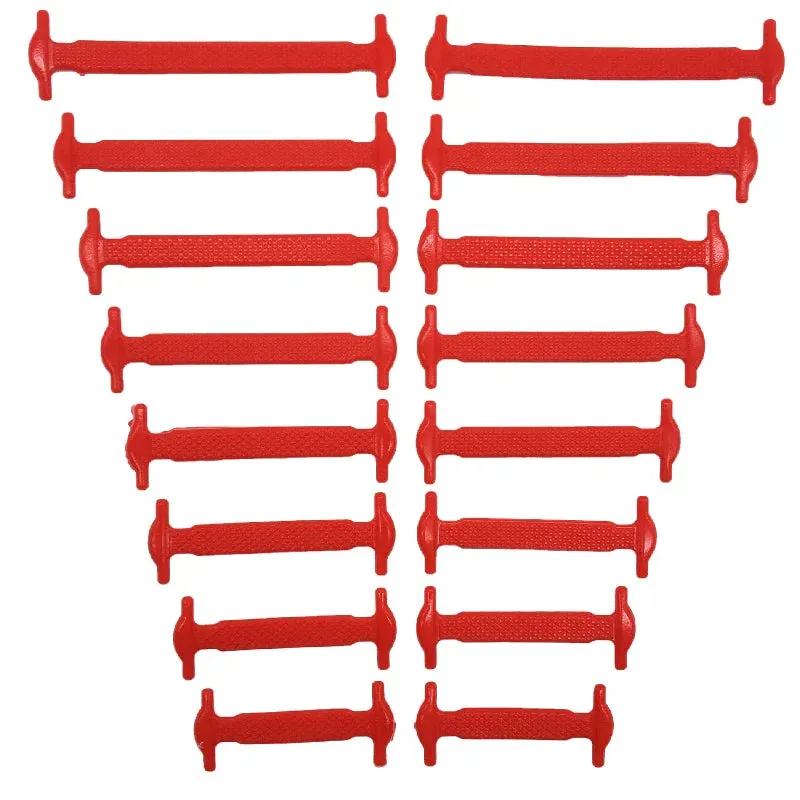 16pcs/lot Silicone  No Tie Shoelaces