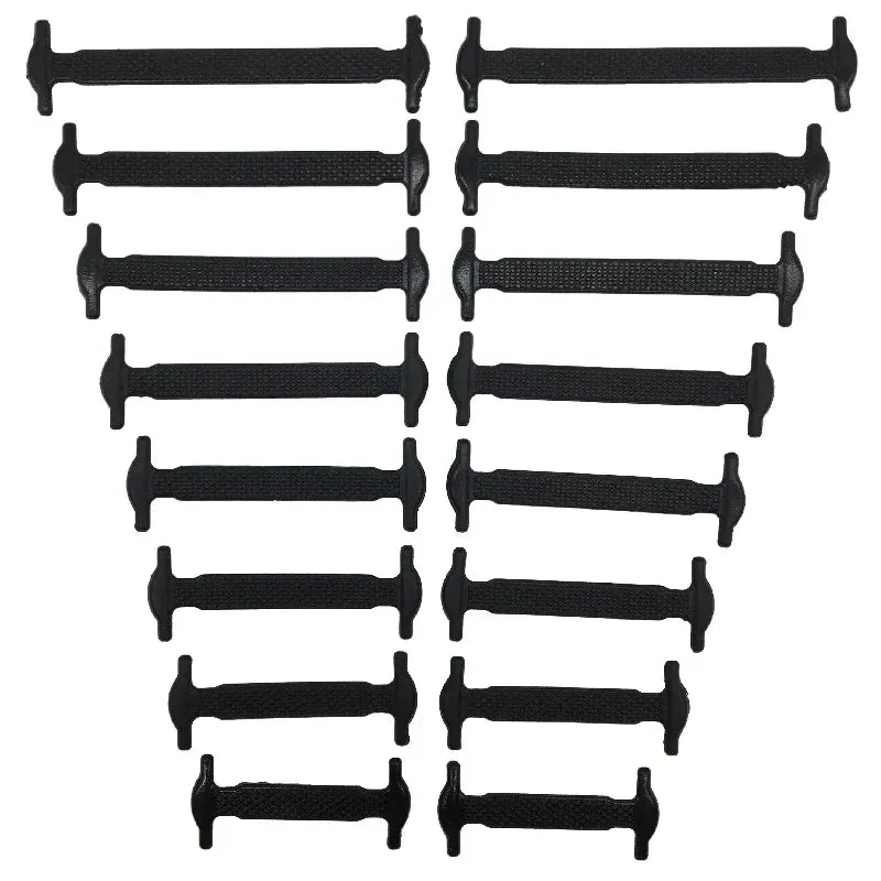 16pcs/lot Silicone  No Tie Shoelaces