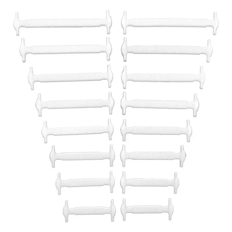 16pcs/lot Silicone  No Tie Shoelaces