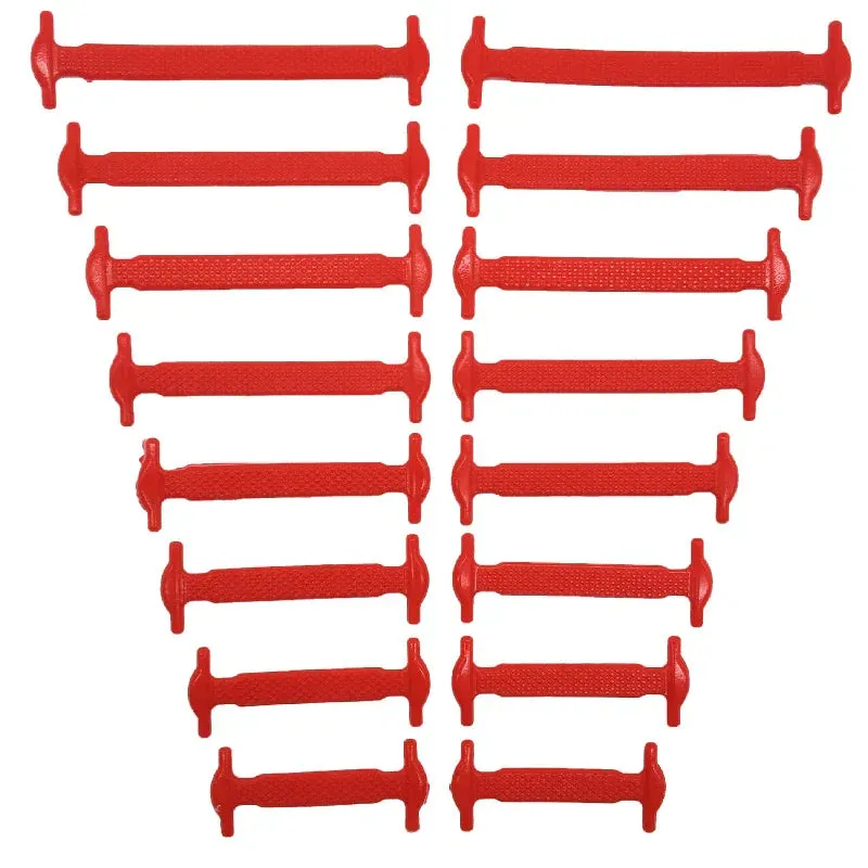 16pcs/lot Silicone  No Tie Shoelaces