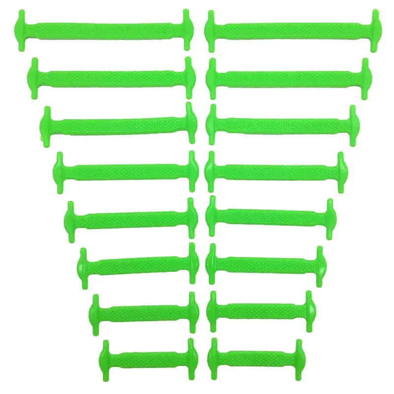 16pcs/lot Silicone  No Tie Shoelaces