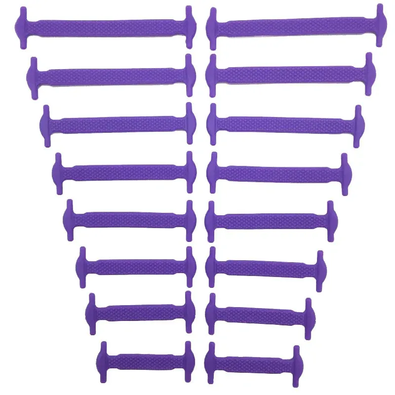 16pcs/lot Silicone  No Tie Shoelaces