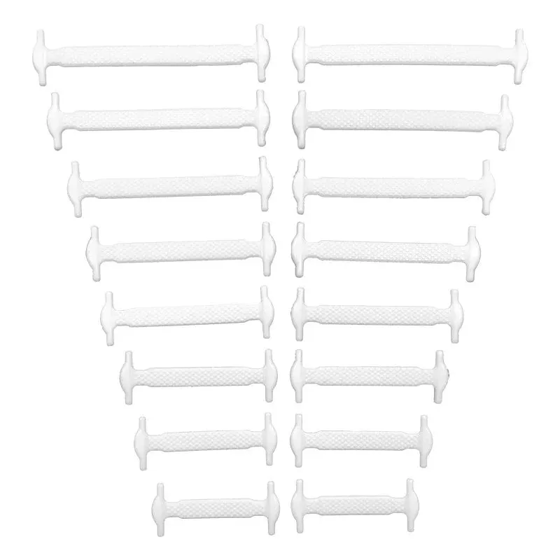 16pcs/lot Silicone  No Tie Shoelaces
