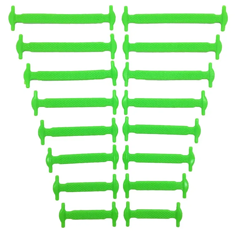16pcs/lot Silicone  No Tie Shoelaces