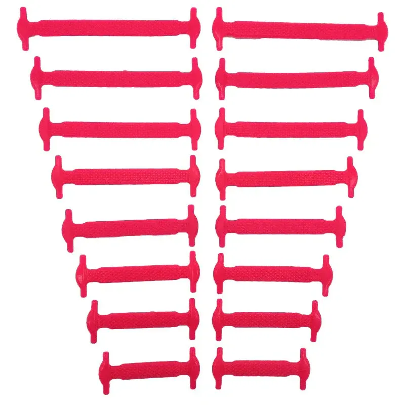 16pcs/lot Silicone  No Tie Shoelaces