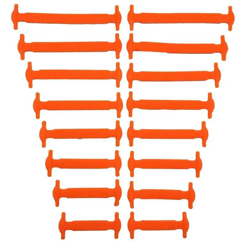 16pcs/lot Silicone  No Tie Shoelaces