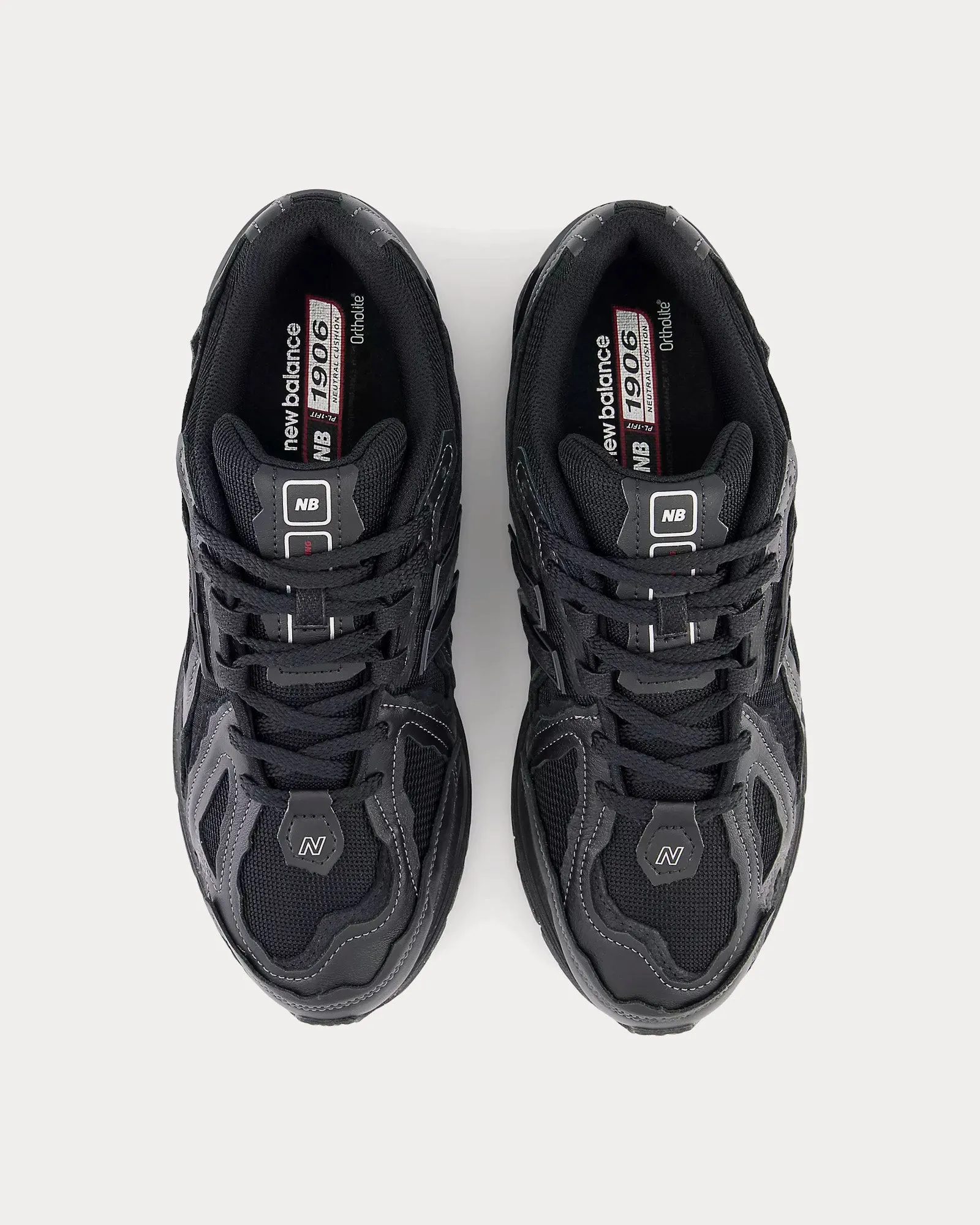 1906D Black / Silver Metallic / Crimson Low Top Sneakers