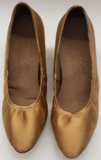 2.25" Nora -- Women's Standard Ballroom Shoe -- Tan Satin