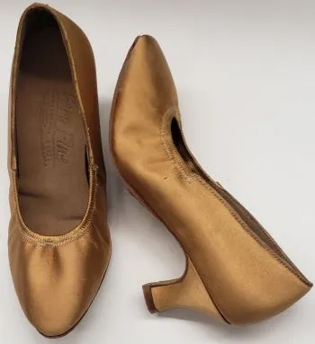 2.25" Nora -- Women's Standard Ballroom Shoe -- Tan Satin