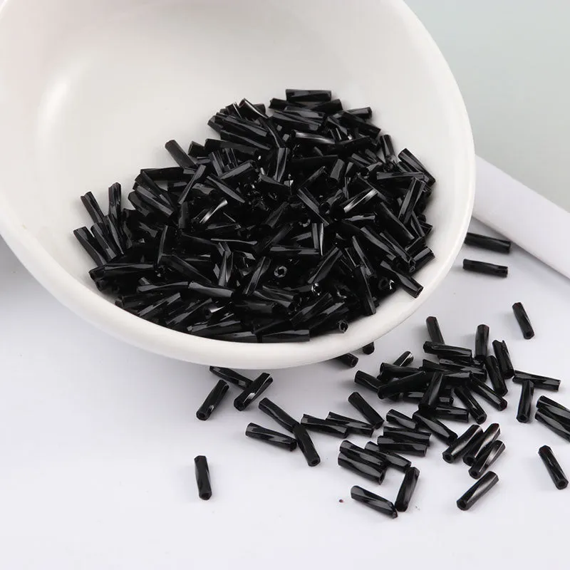 300Pcs Helical Seedbeads 11/0 Tube Bead 2x6mm Twist Bugles Glass Seed Beads For DIY Bracelet Jewelry Dress Making 25 Colors