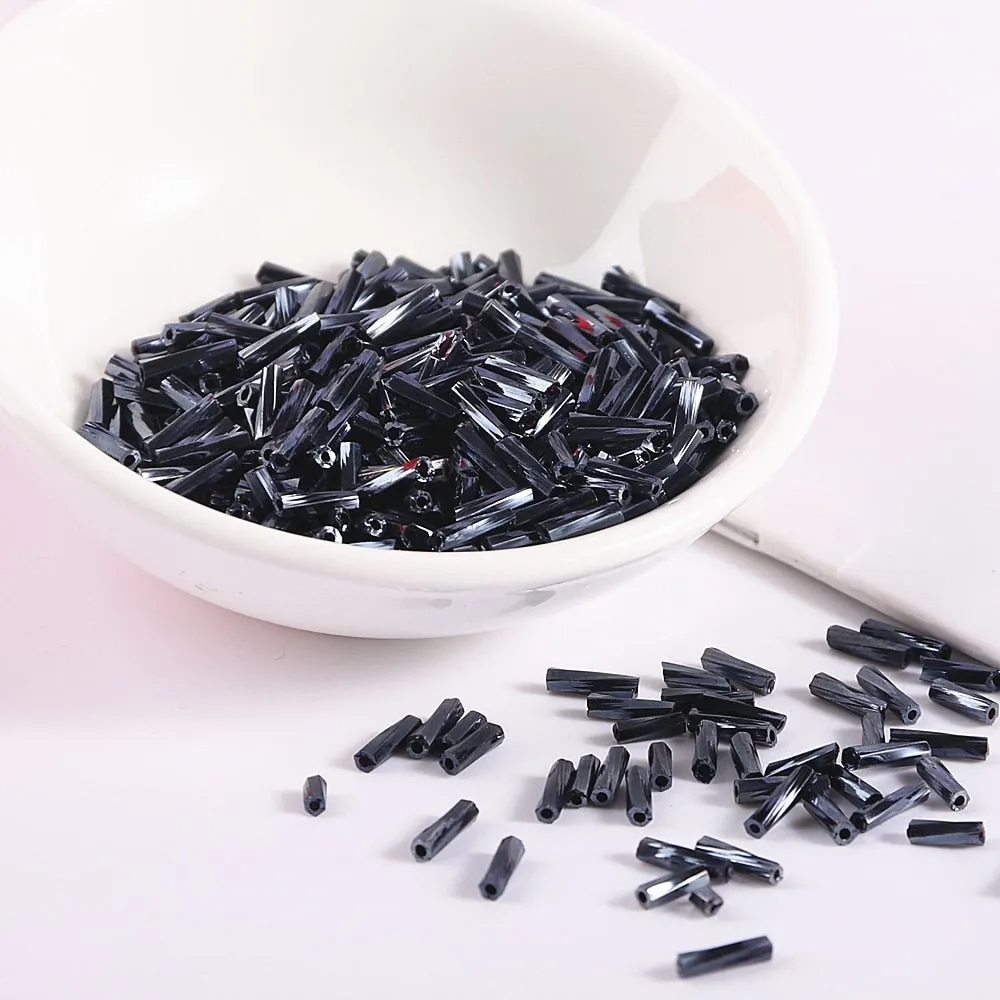 300Pcs Helical Seedbeads 11/0 Tube Bead 2x6mm Twist Bugles Glass Seed Beads For DIY Bracelet Jewelry Dress Making 25 Colors