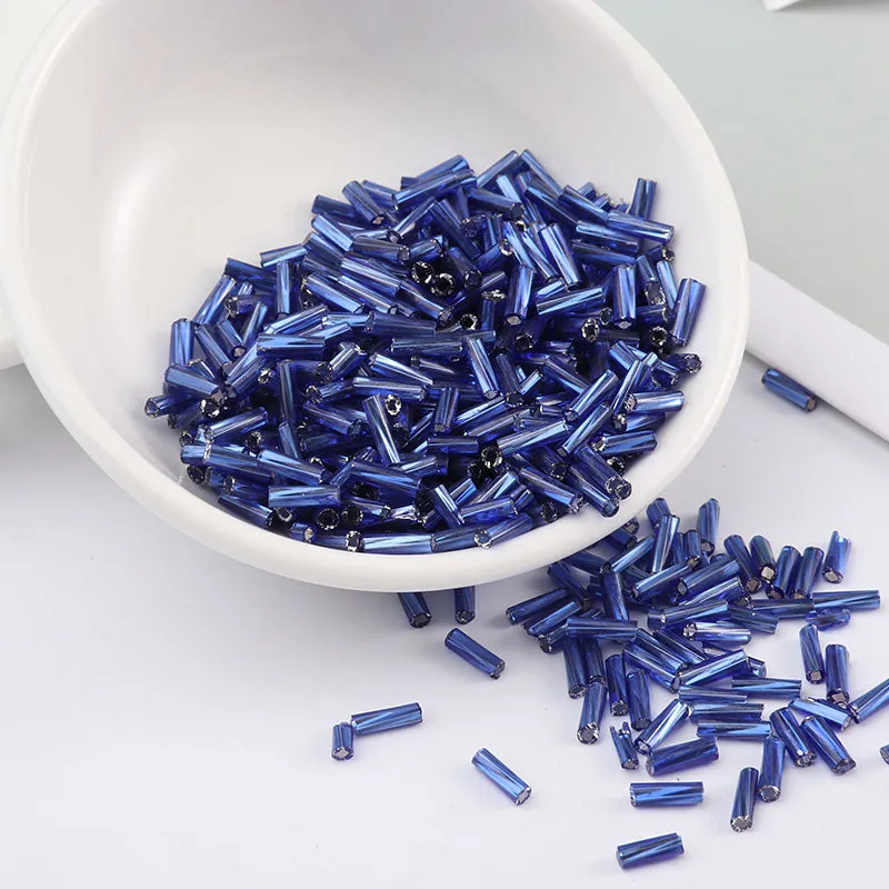 300Pcs Helical Seedbeads 11/0 Tube Bead 2x6mm Twist Bugles Glass Seed Beads For DIY Bracelet Jewelry Dress Making 25 Colors