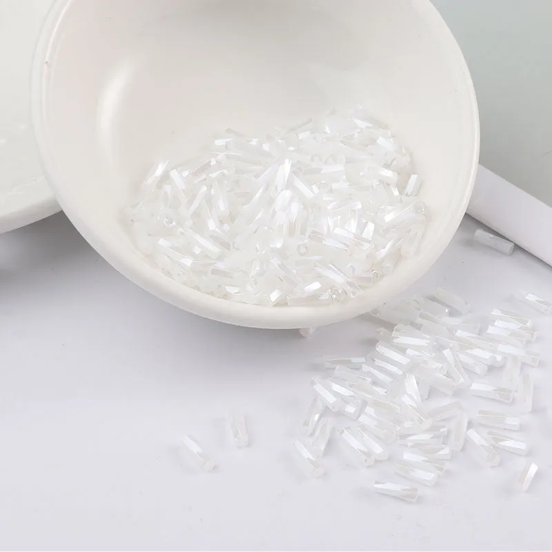 300Pcs Helical Seedbeads 11/0 Tube Bead 2x6mm Twist Bugles Glass Seed Beads For DIY Bracelet Jewelry Dress Making 25 Colors