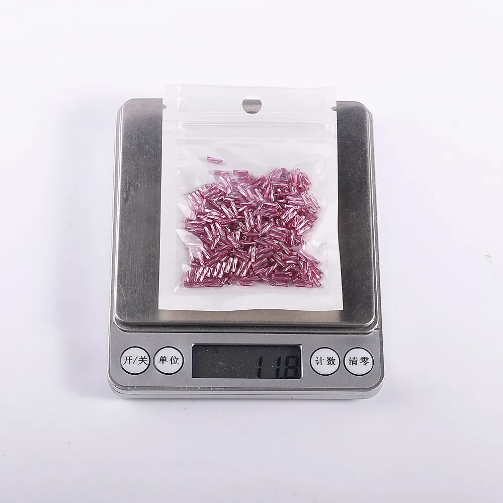 300Pcs Helical Seedbeads 11/0 Tube Bead 2x6mm Twist Bugles Glass Seed Beads For DIY Bracelet Jewelry Dress Making 25 Colors