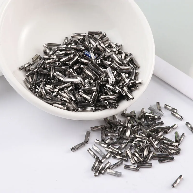 300Pcs Helical Seedbeads 11/0 Tube Bead 2x6mm Twist Bugles Glass Seed Beads For DIY Bracelet Jewelry Dress Making 25 Colors