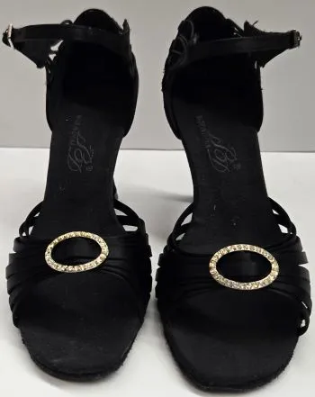 3" Stephanie II -- Women's Flare Heel Rhinestone Ballroom Sandal