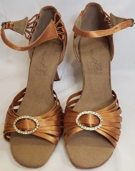 3" Stephanie II -- Women's Flare Heel Rhinestone Ballroom Sandal