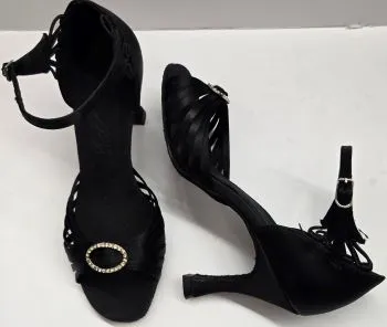 3" Stephanie II -- Women's Flare Heel Rhinestone Ballroom Sandal
