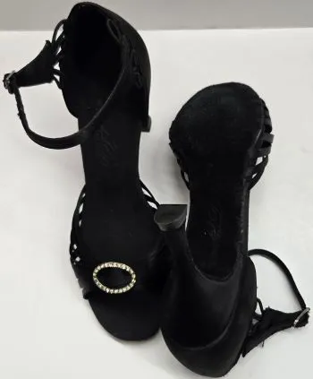 3" Stephanie II -- Women's Flare Heel Rhinestone Ballroom Sandal