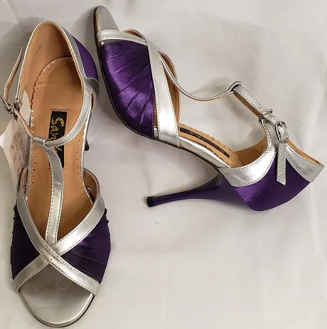 4" Paza -- Tango Shoe -- Purple/Silver