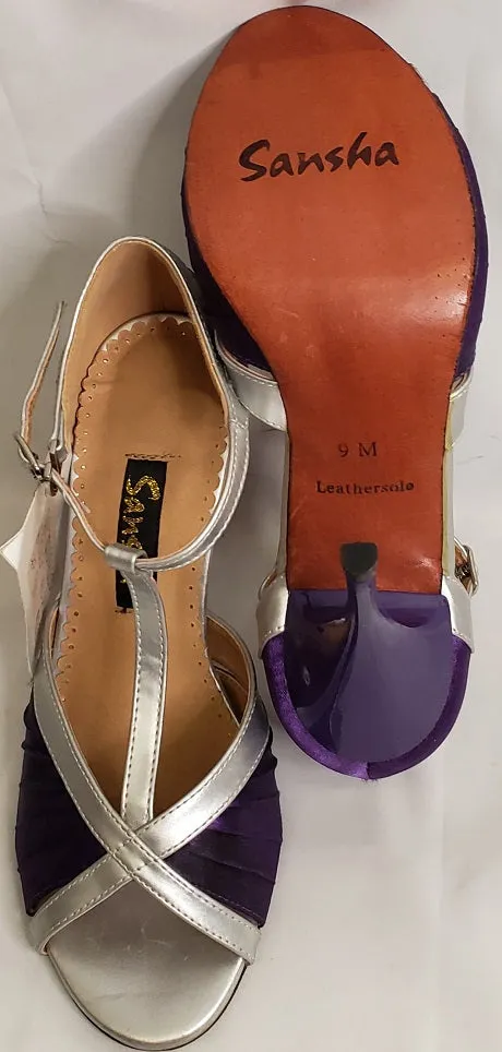 4" Paza -- Tango Shoe -- Purple/Silver