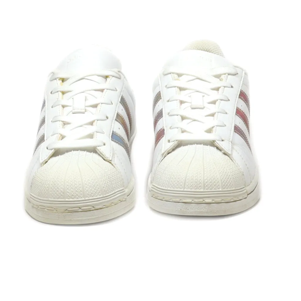 Adidas Superstar Low-Top Sneakers Pu Leather White Colour For Women