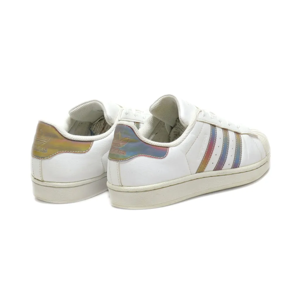 Adidas Superstar Low-Top Sneakers Pu Leather White Colour For Women