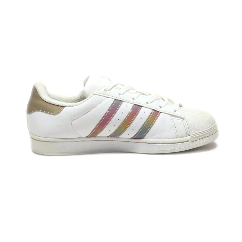 Adidas Superstar Low-Top Sneakers Pu Leather White Colour For Women