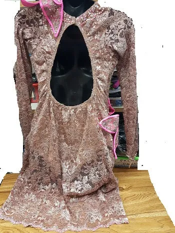 Amaris – Women's Latin Rhythm Dress – 1Pc -- Mocha