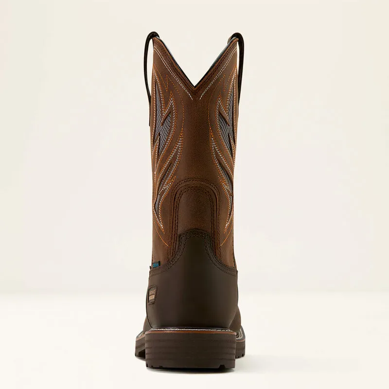 Ariat Men's Dark Brown Wicker Activator VentTEK Waterproof Steel Toe Cowboy Work Boots 10061119