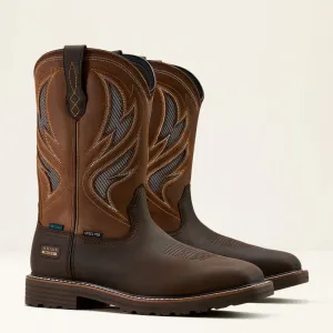 Ariat Men's Dark Brown Wicker Activator VentTEK Waterproof Steel Toe Cowboy Work Boots 10061119