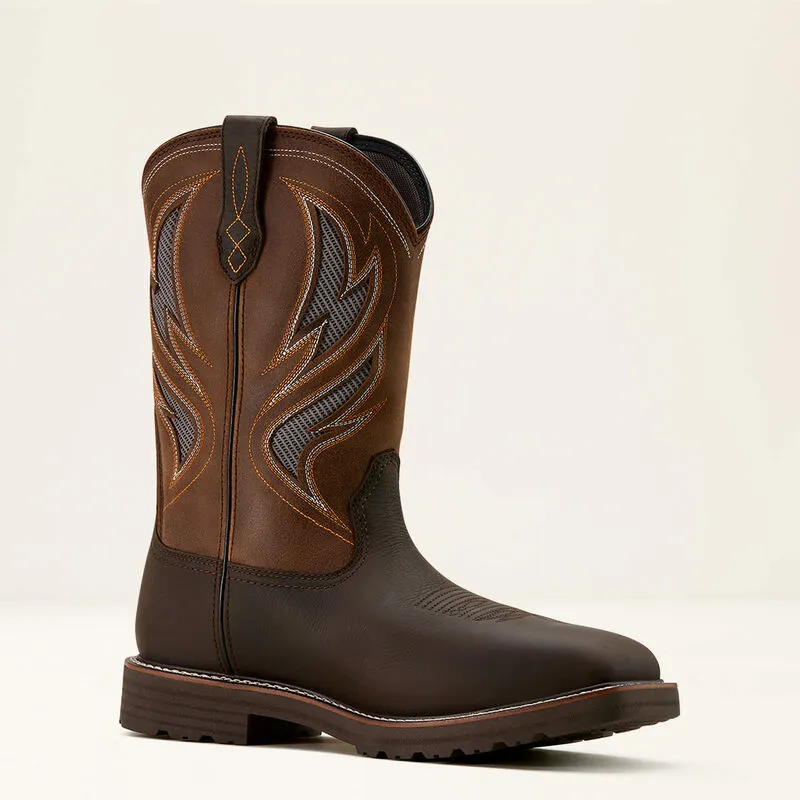 Ariat Men's Dark Brown Wicker Activator VentTEK Waterproof Steel Toe Cowboy Work Boots 10061119