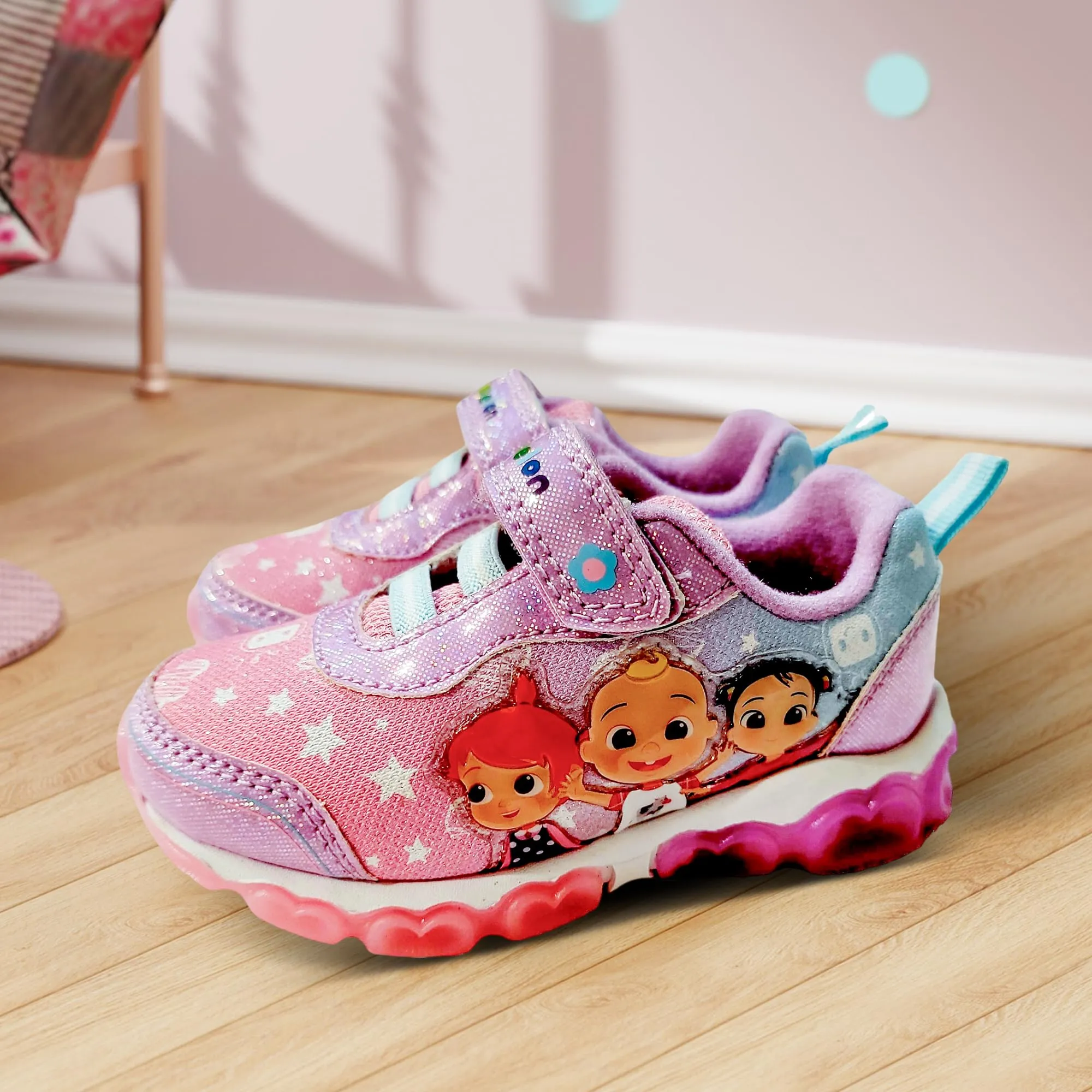 Bazillion Dreams Cocomelon Girl's Lighted Athletic Sneaker