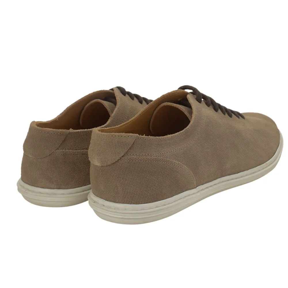 Beige suede casual shoes