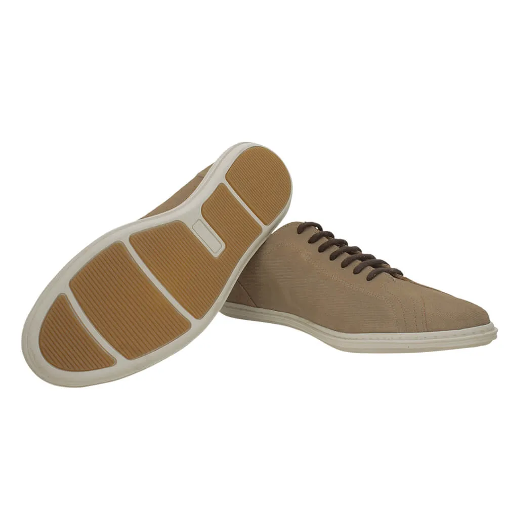 Beige suede casual shoes