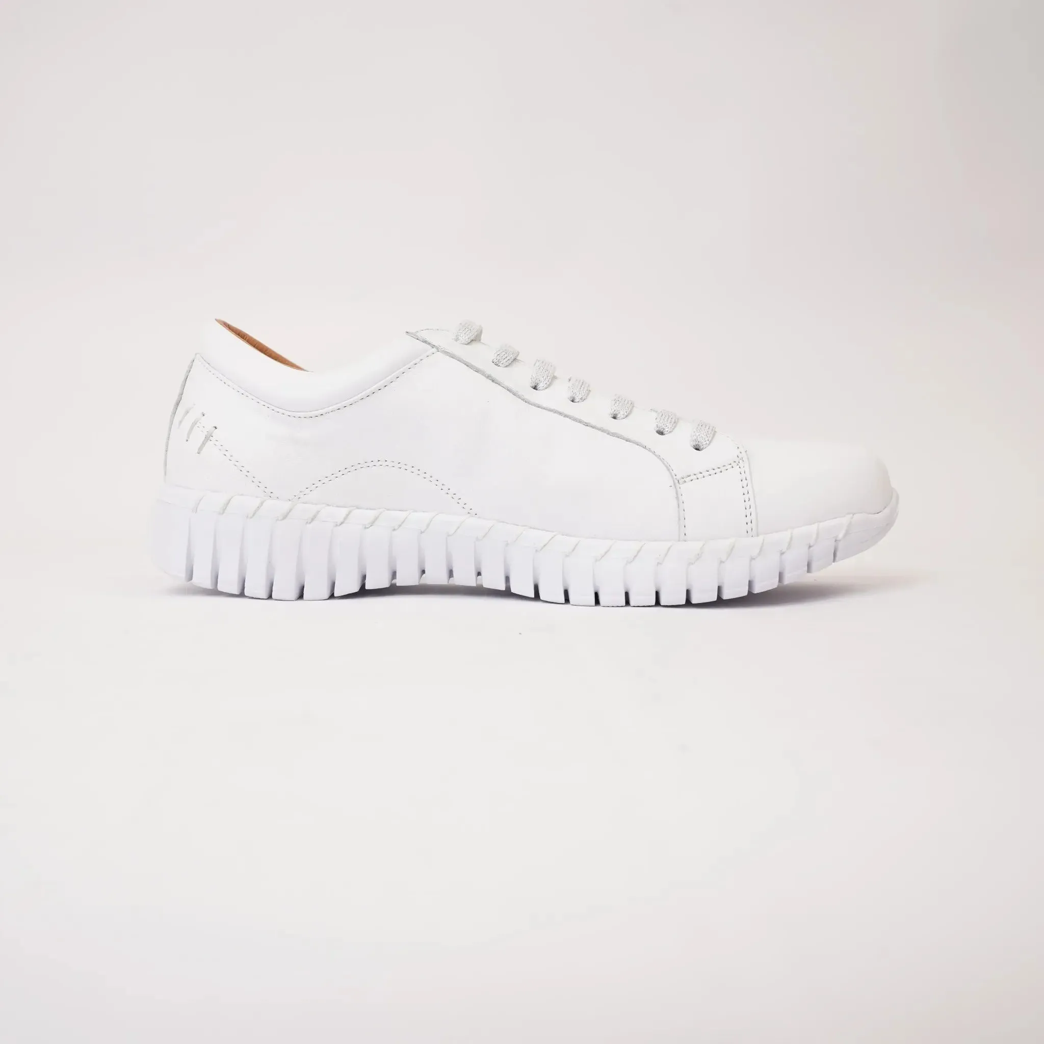Bibi White Leather Sneakers