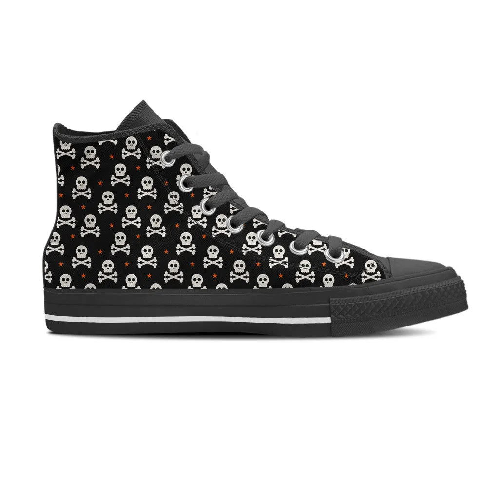 BLACK PIRATE HIGH-TOP SHOES MENS (BLACK) - FREE SHIPPING WORLDWIDE