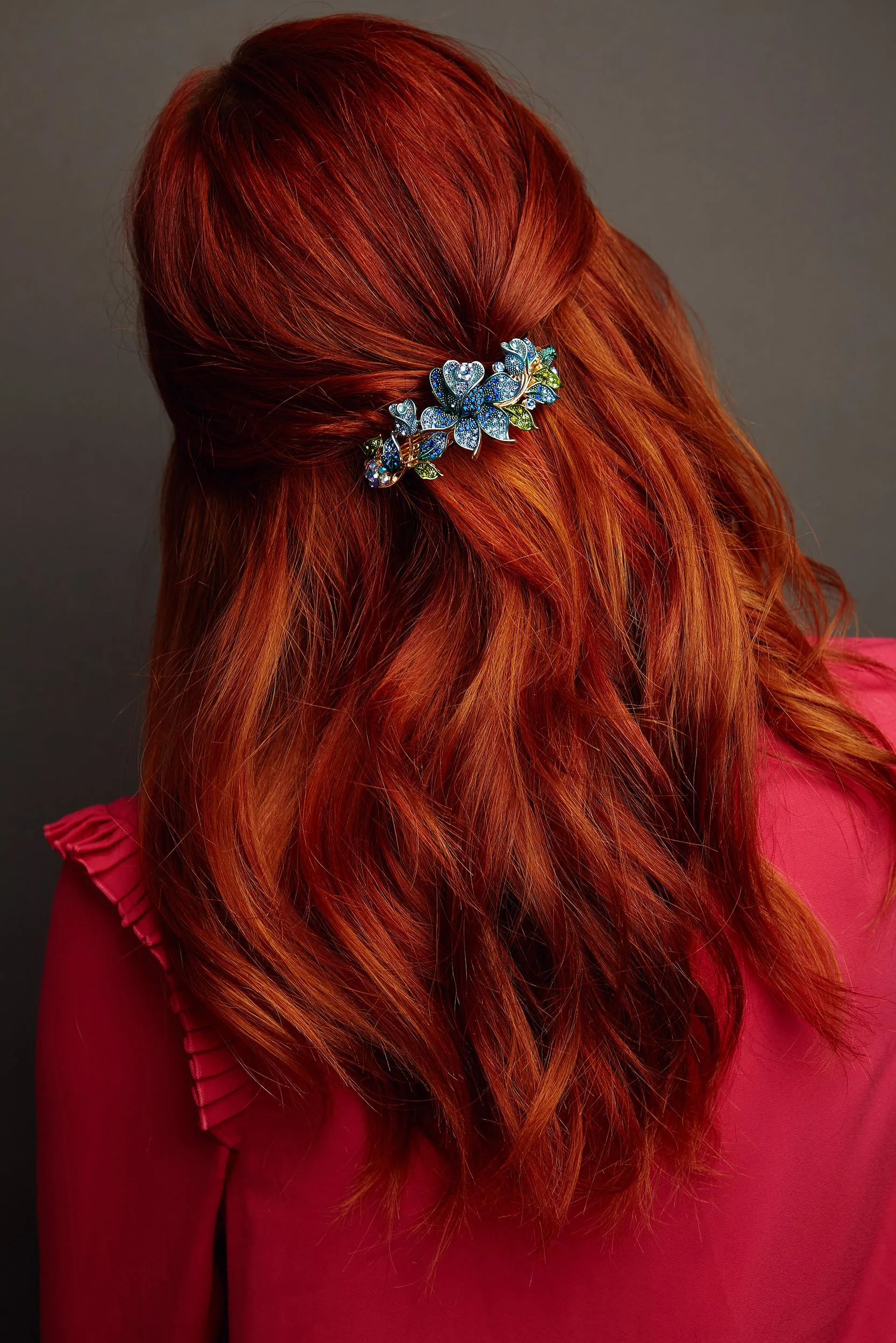 Blue Crystal Hair Clip