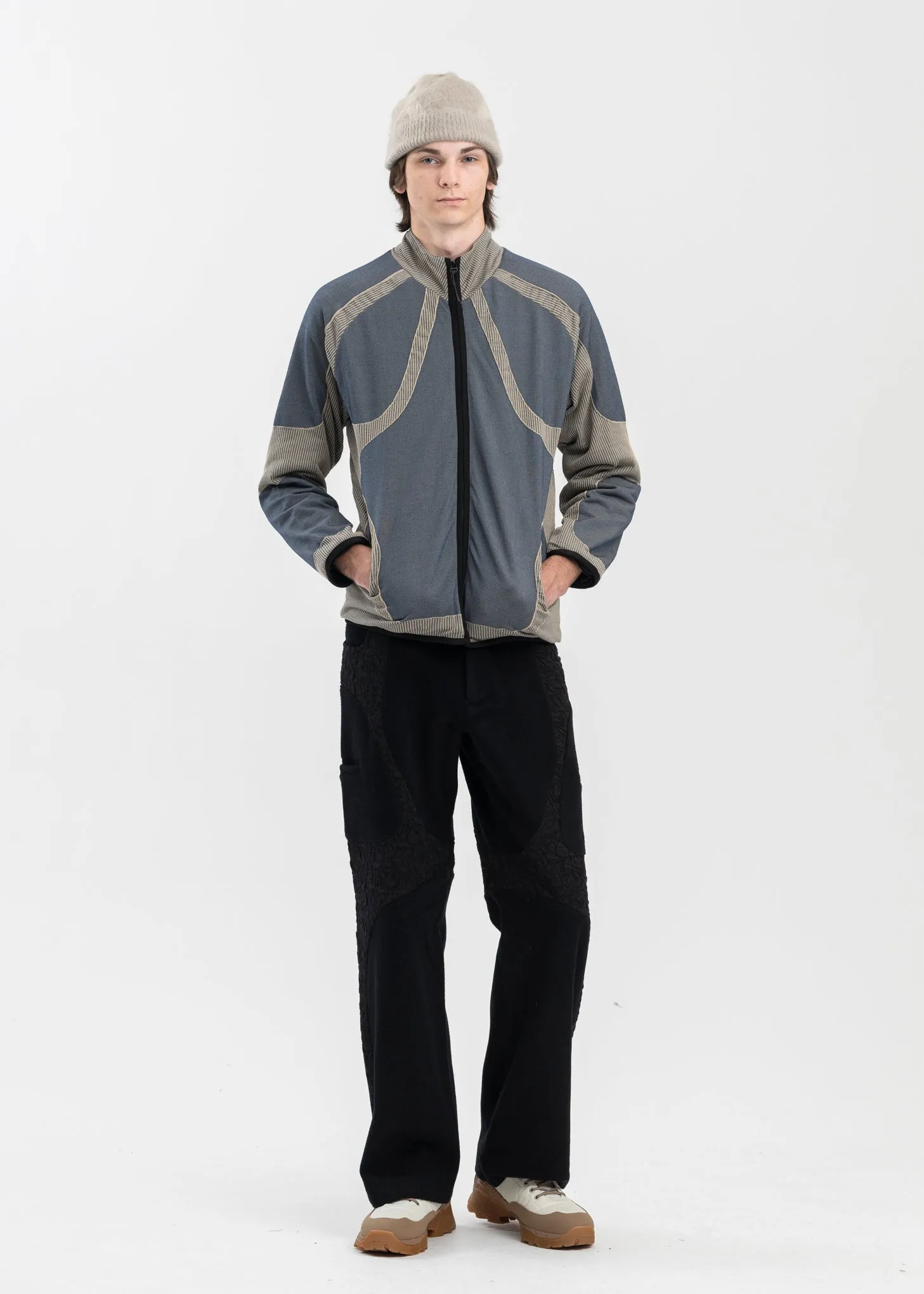 Blue-Grey Liquid Track Top