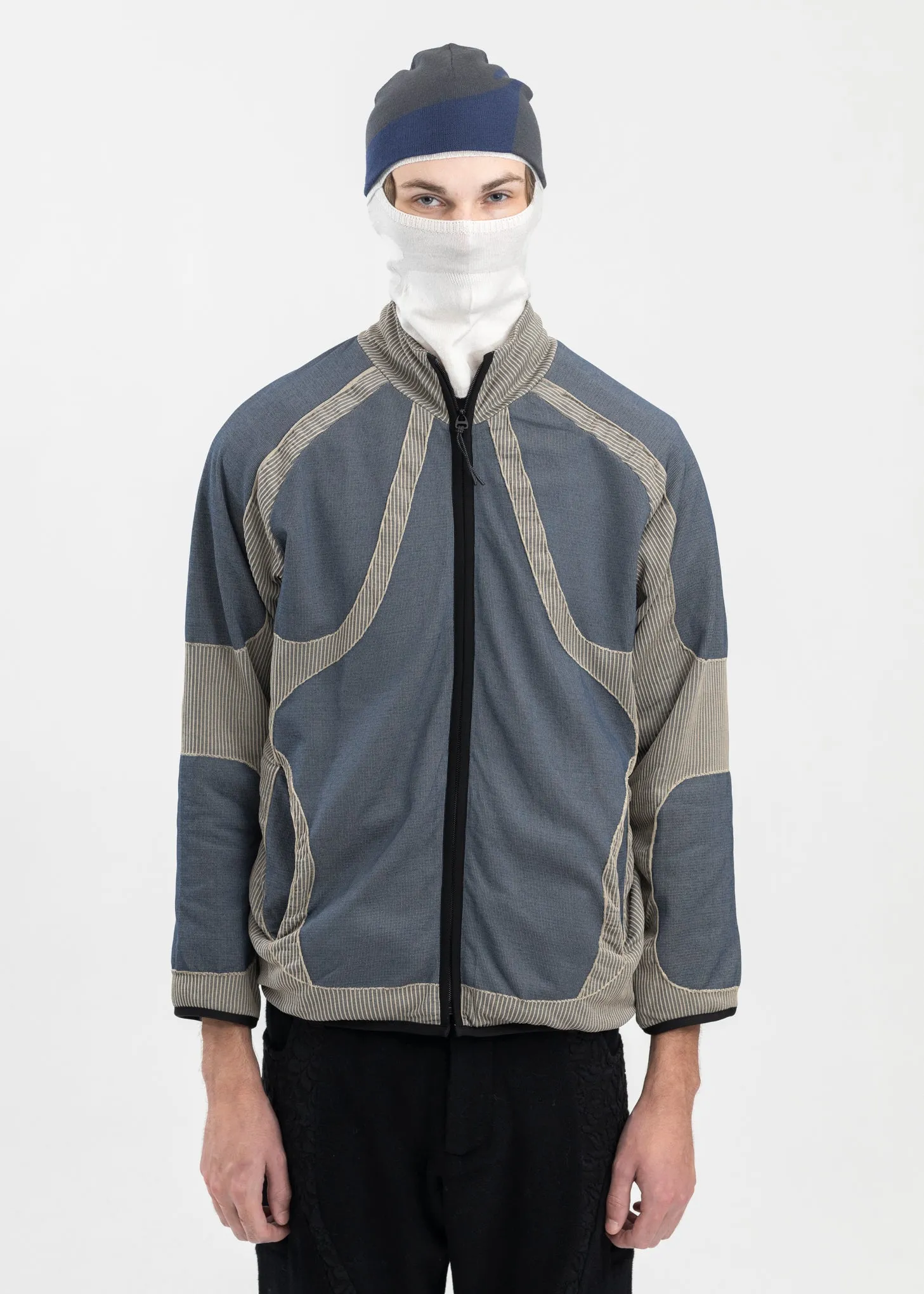 Blue-Grey Liquid Track Top