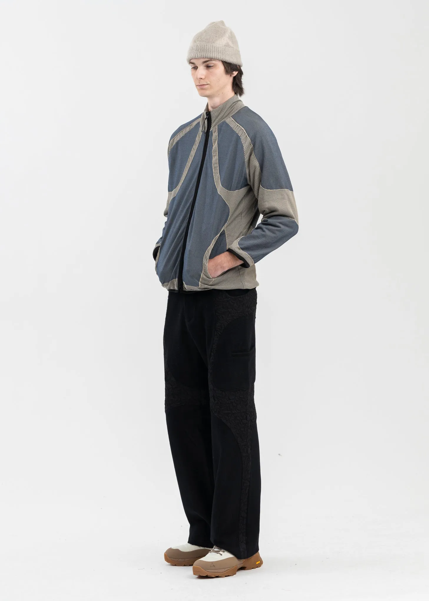 Blue-Grey Liquid Track Top