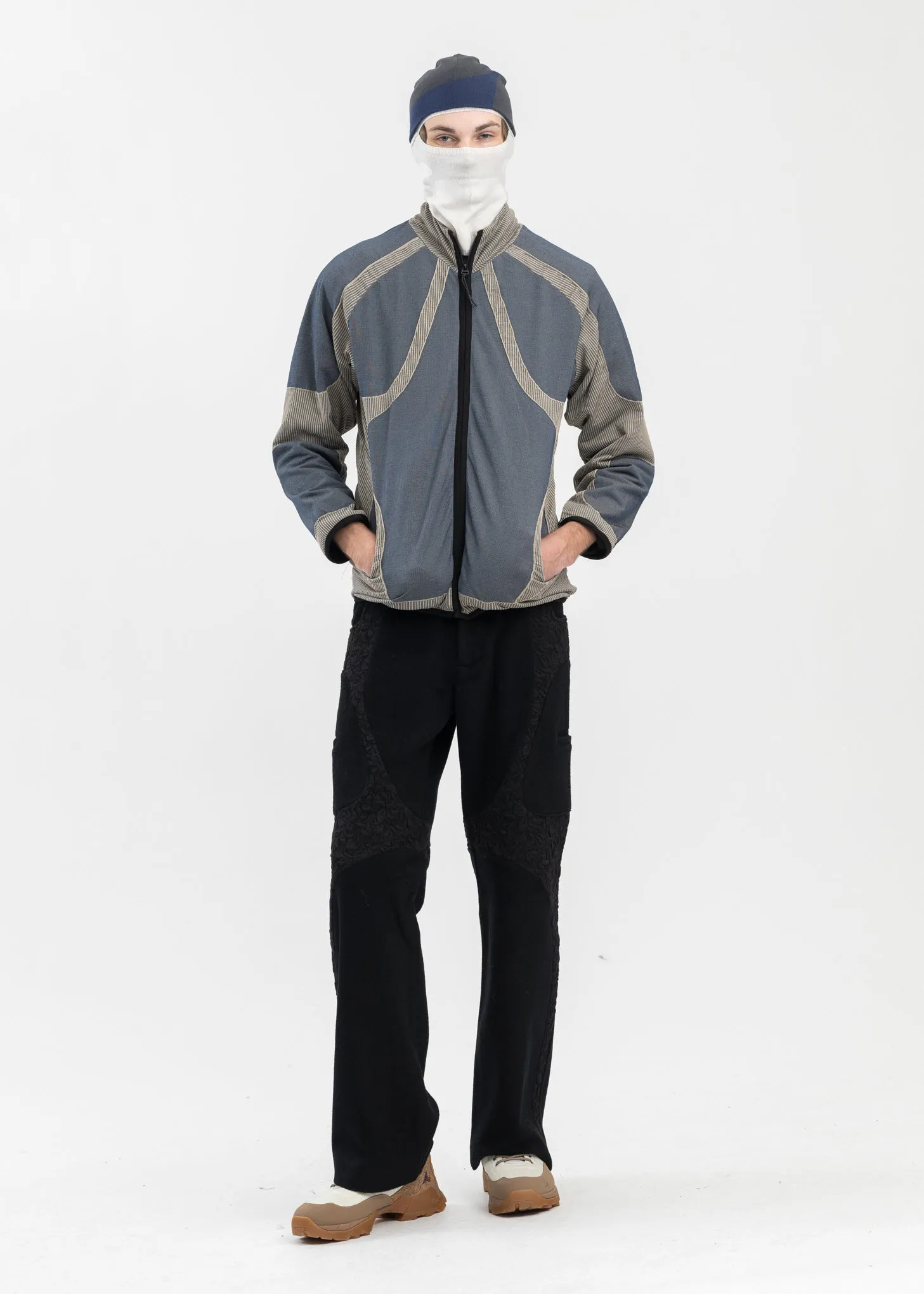 Blue-Grey Liquid Track Top