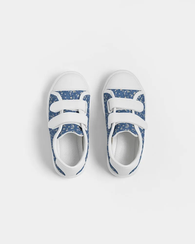 Blue Liberty Floral Kids Velcro Sneaker