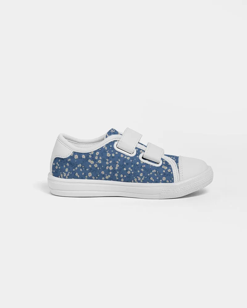 Blue Liberty Floral Kids Velcro Sneaker