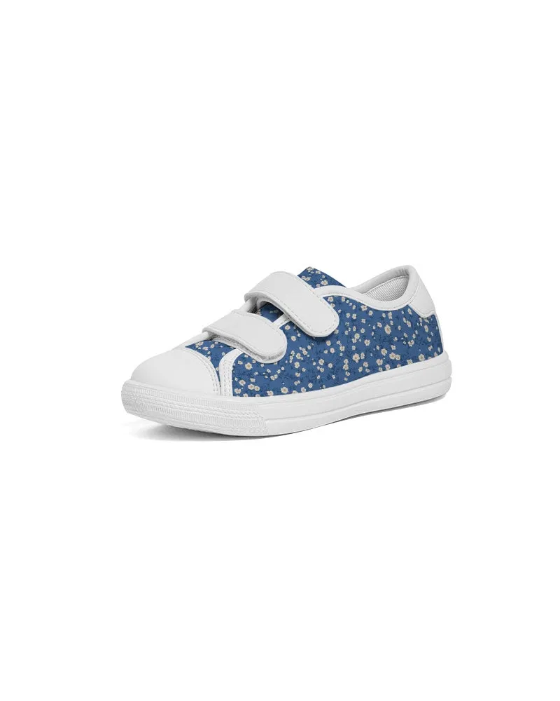 Blue Liberty Floral Kids Velcro Sneaker