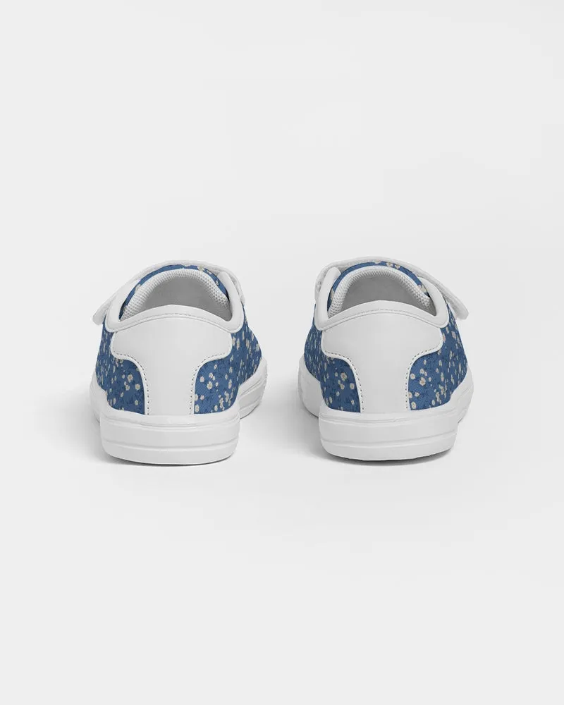 Blue Liberty Floral Kids Velcro Sneaker