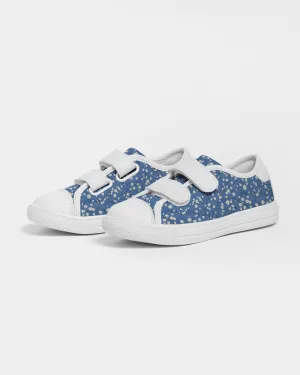 Blue Liberty Floral Kids Velcro Sneaker